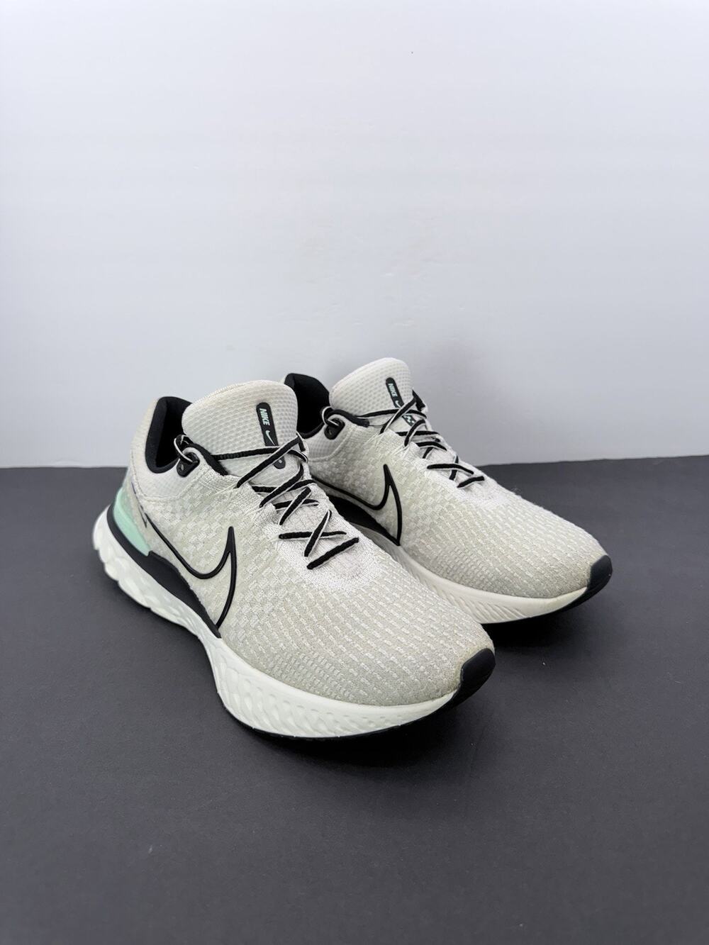 Nike React Infinity Run Flyknit 3 Men’s Size 9 Phantom White/Black/Mint